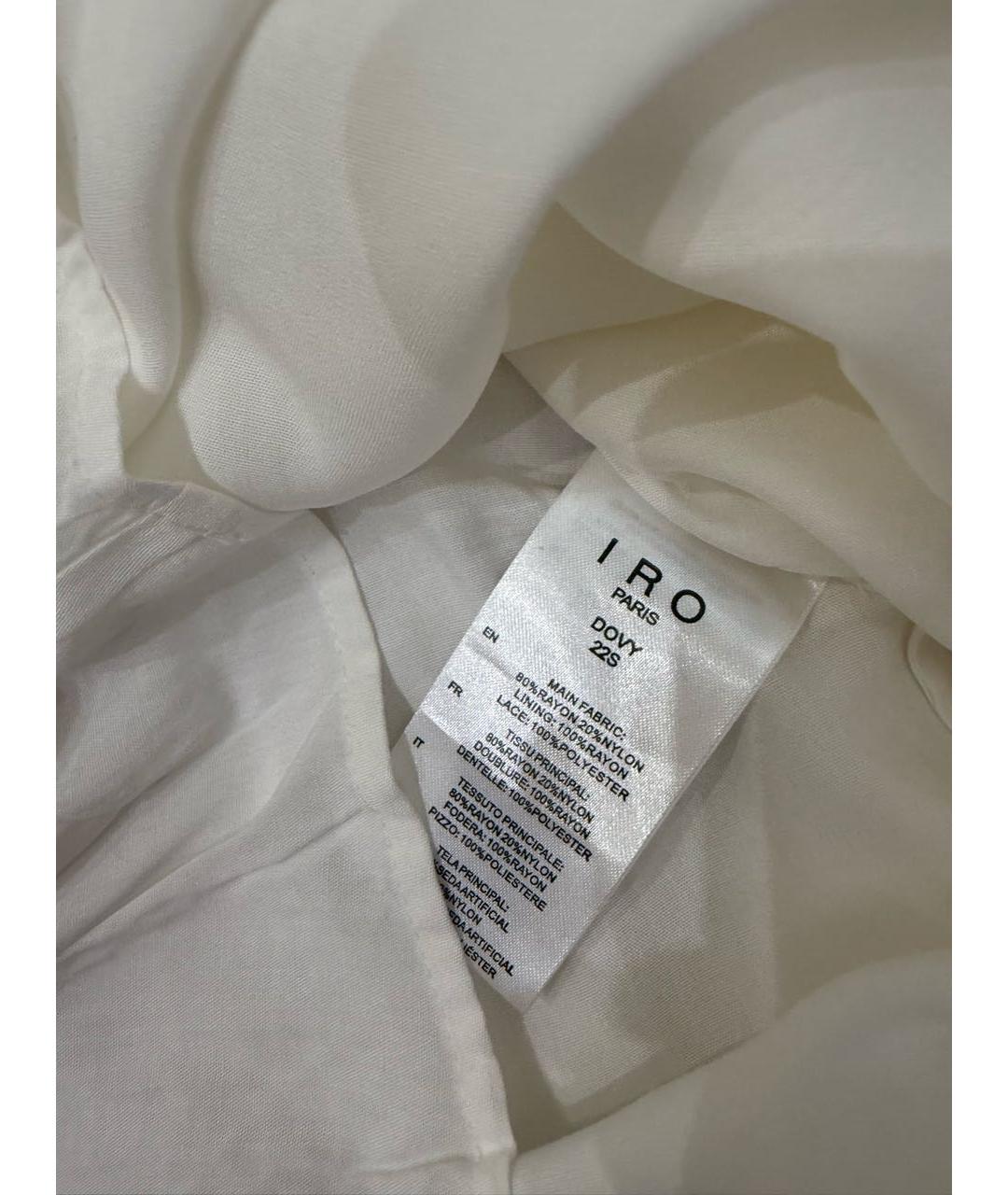 IRO Белое вискозное повседневное платье, фото 3