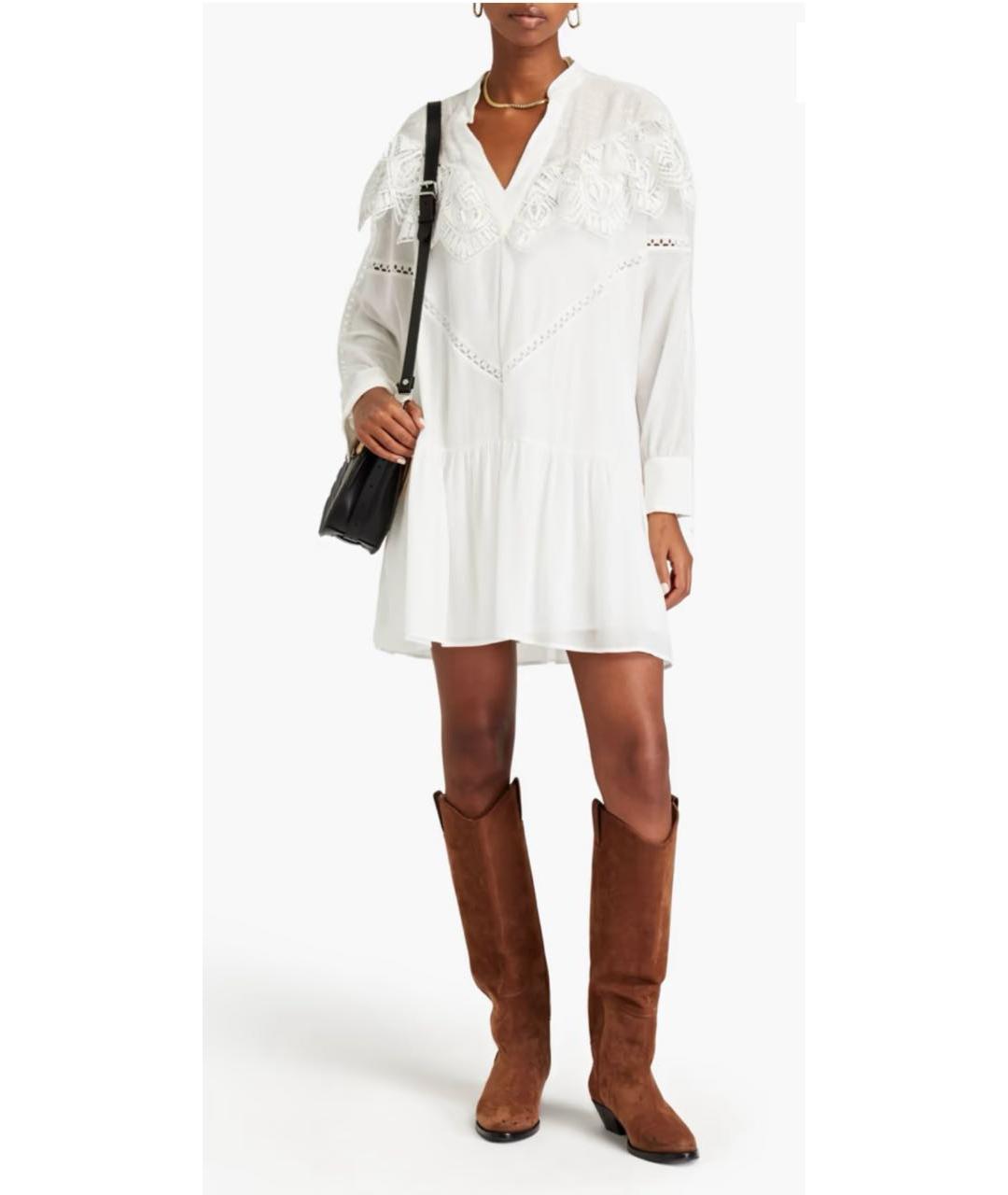 IRO Белое вискозное повседневное платье, фото 7