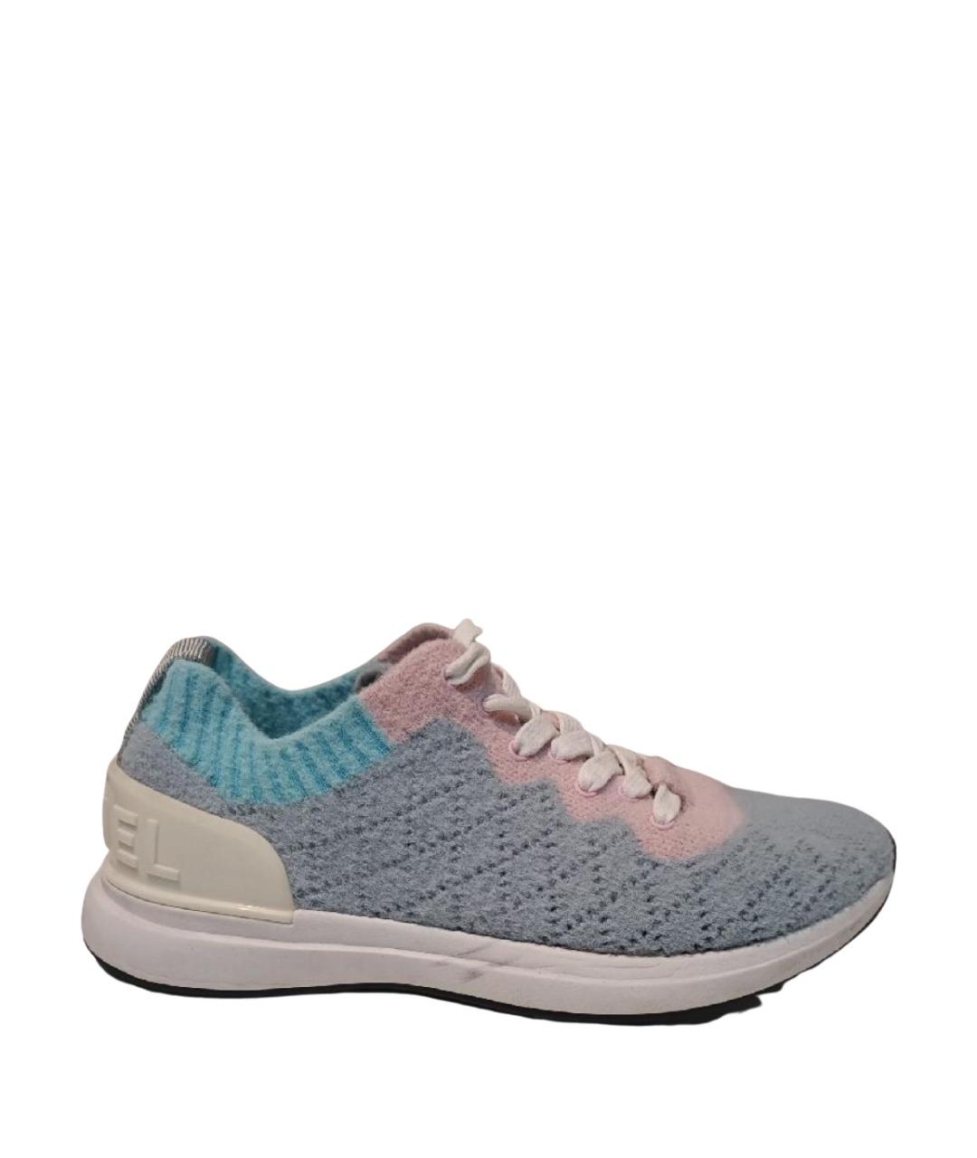 CHANEL Голубые текстильные кроссовки, фото 1