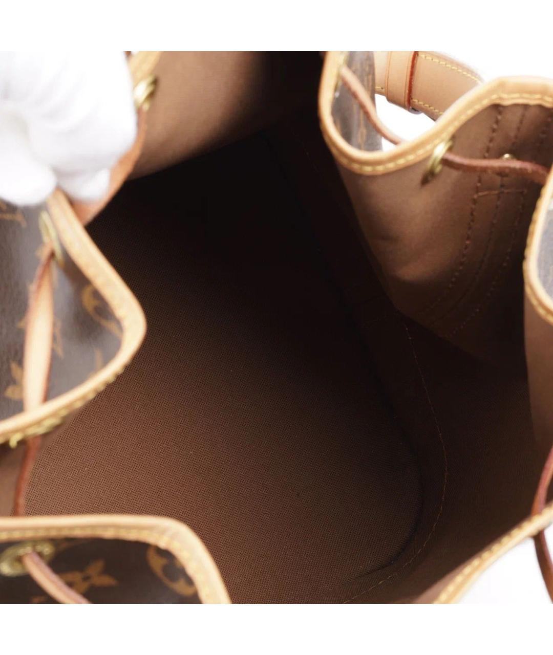 LOUIS VUITTON Коричневая кожаная сумка тоут, фото 8