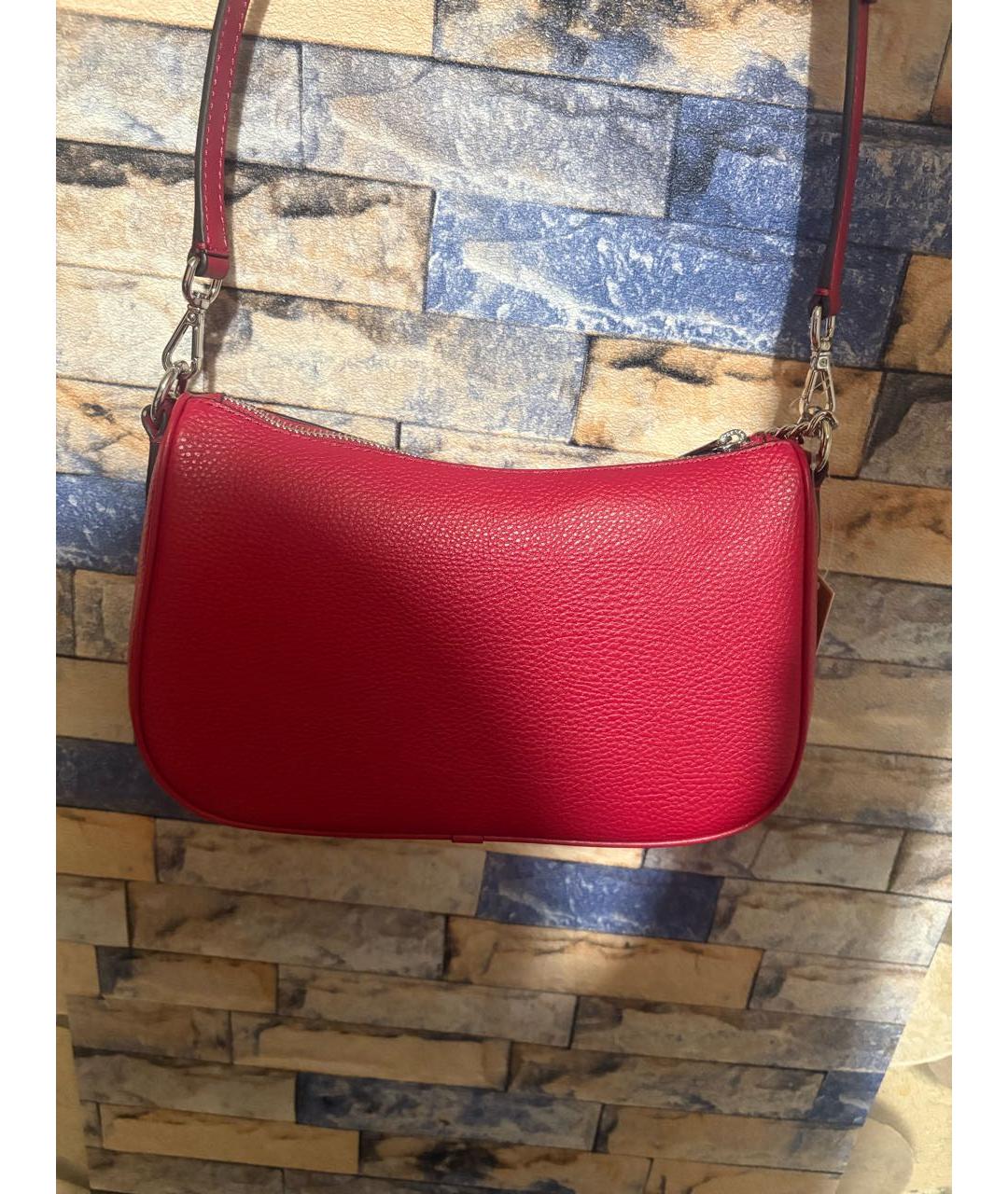 MICHAEL KORS Красная кожаная сумка через плечо, фото 3