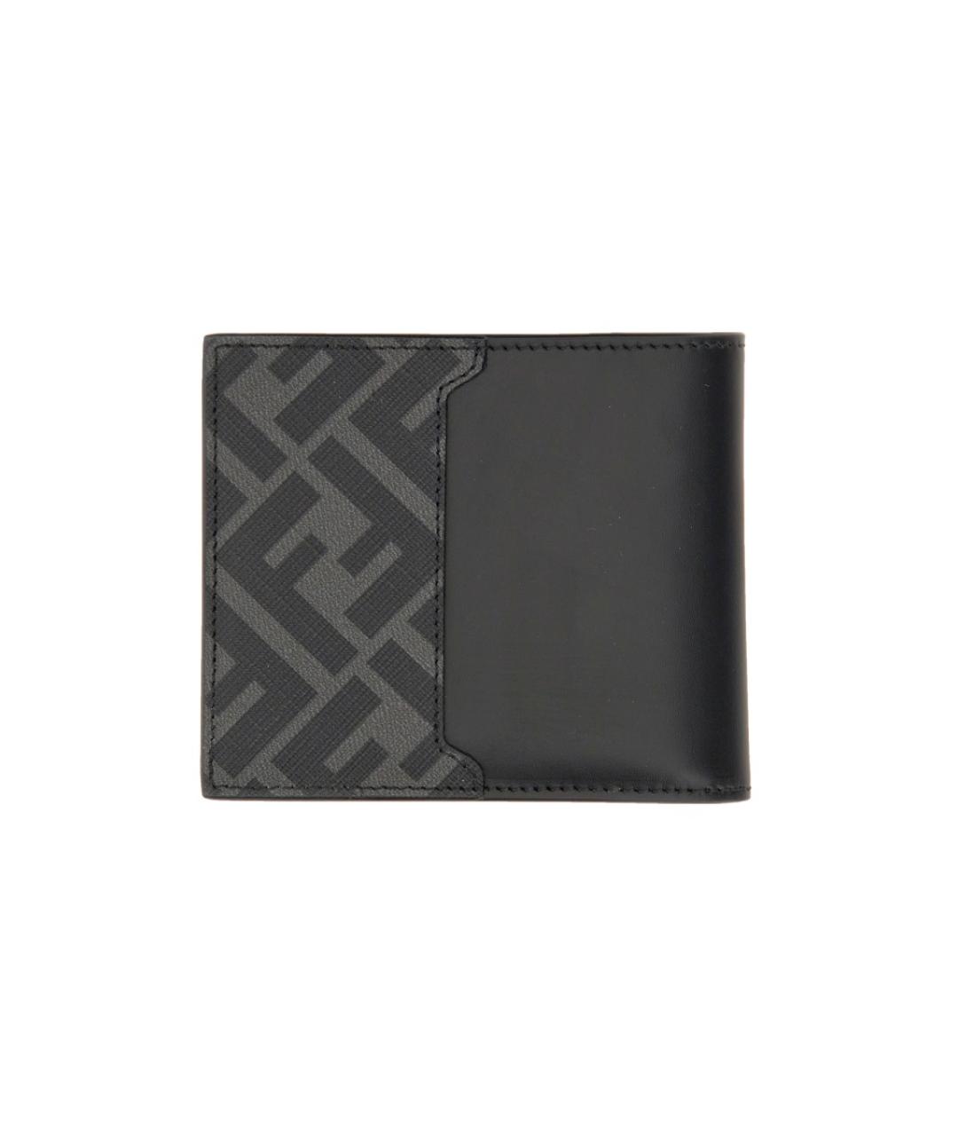 FENDI Черный кожаный кошелек, фото 3