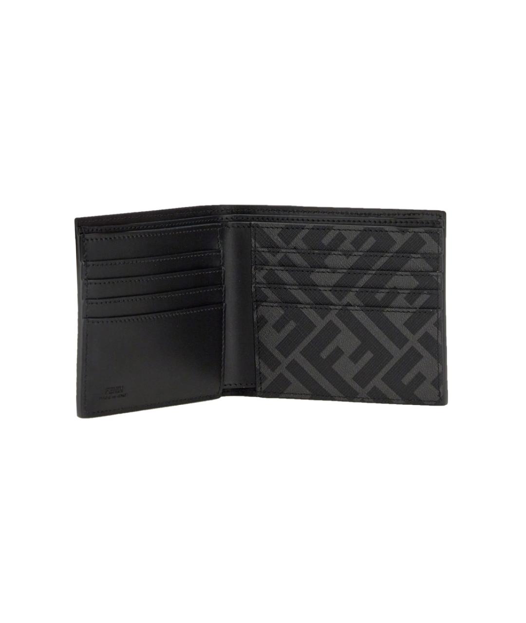 FENDI Черный кожаный кошелек, фото 2