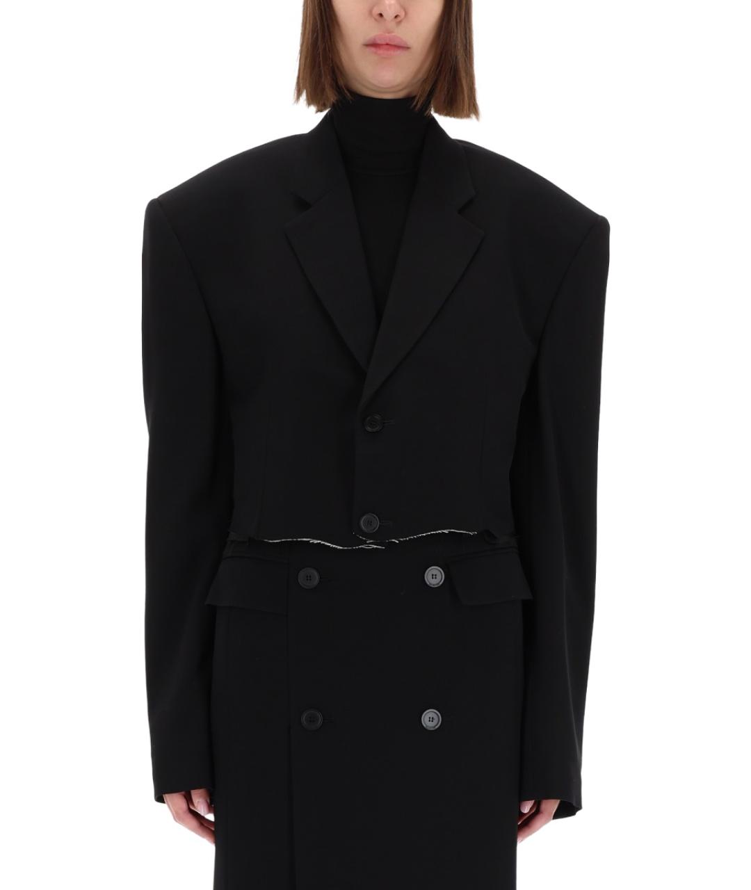 BALENCIAGA Черный вискозный жакет/пиджак, фото 2