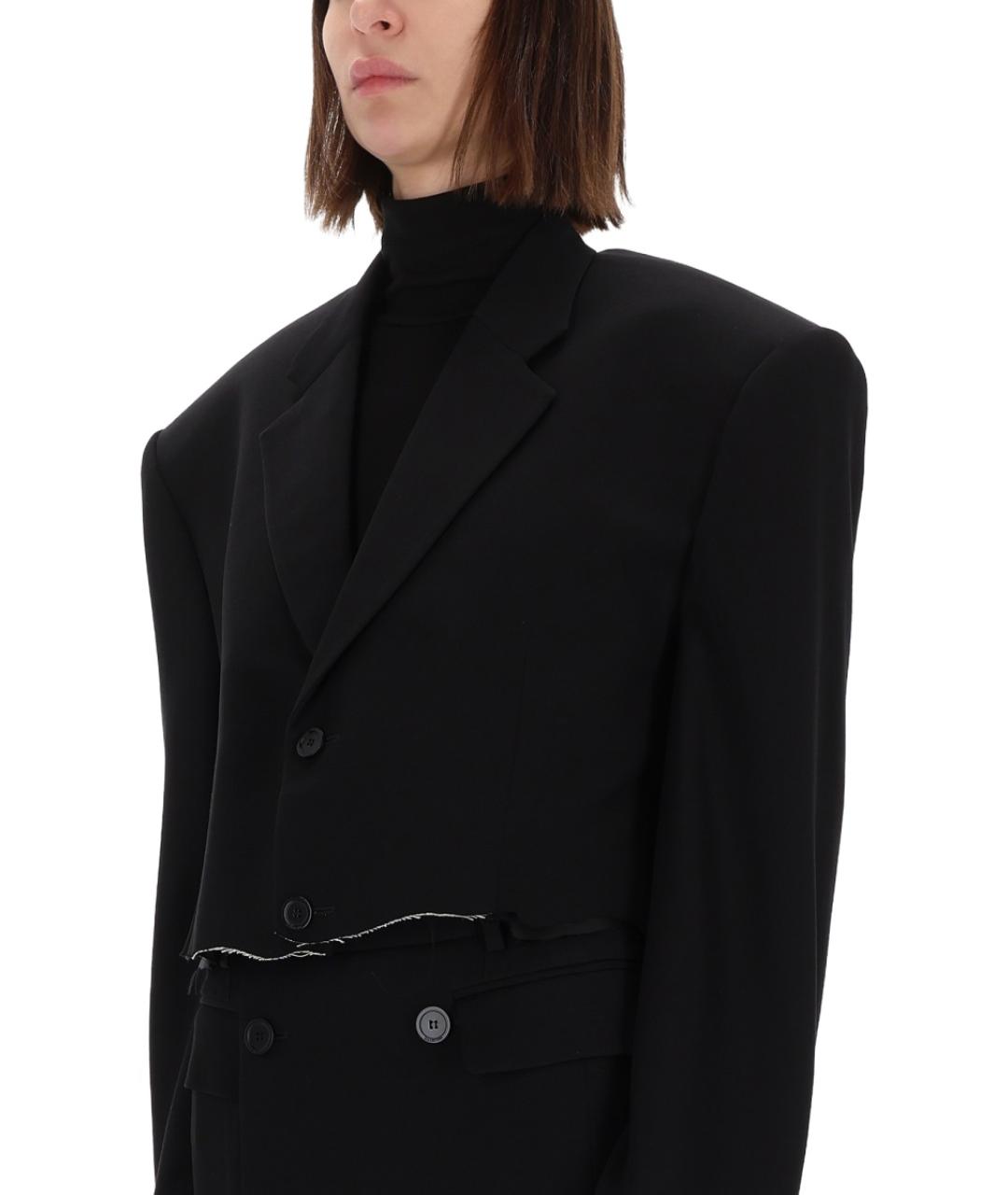 BALENCIAGA Черный вискозный жакет/пиджак, фото 5