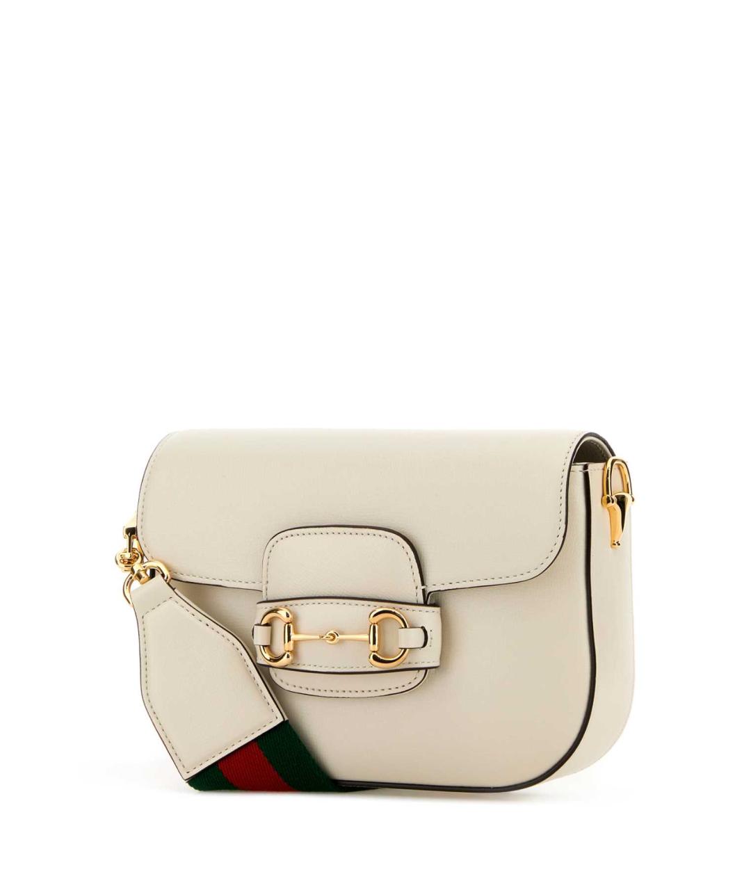 GUCCI Бежевая кожаная сумка через плечо, фото 2