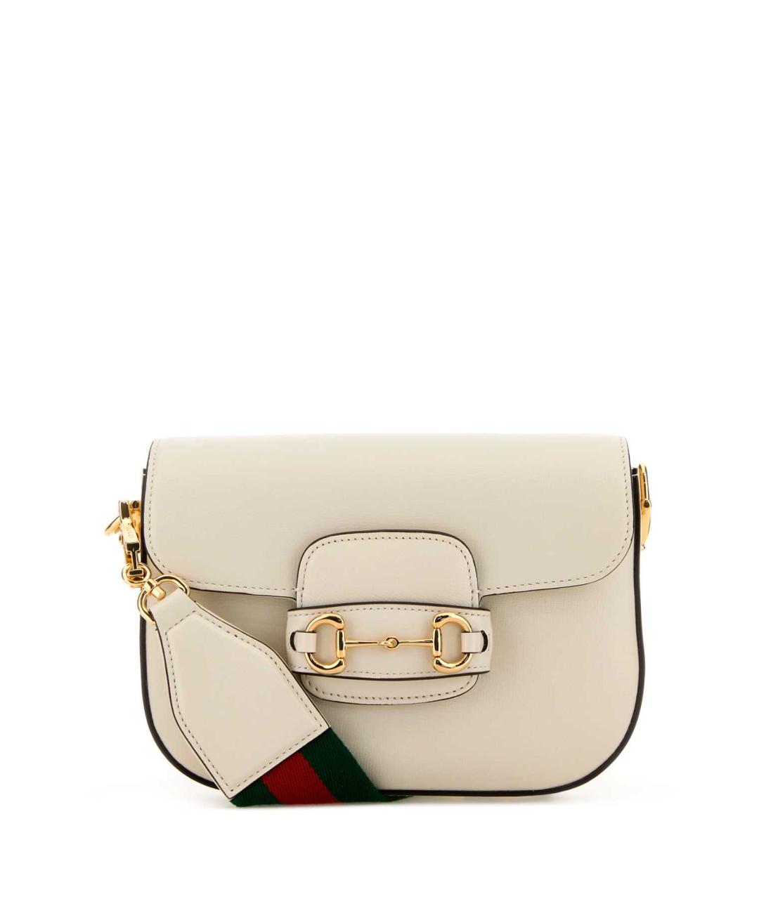 GUCCI Бежевая кожаная сумка через плечо, фото 1