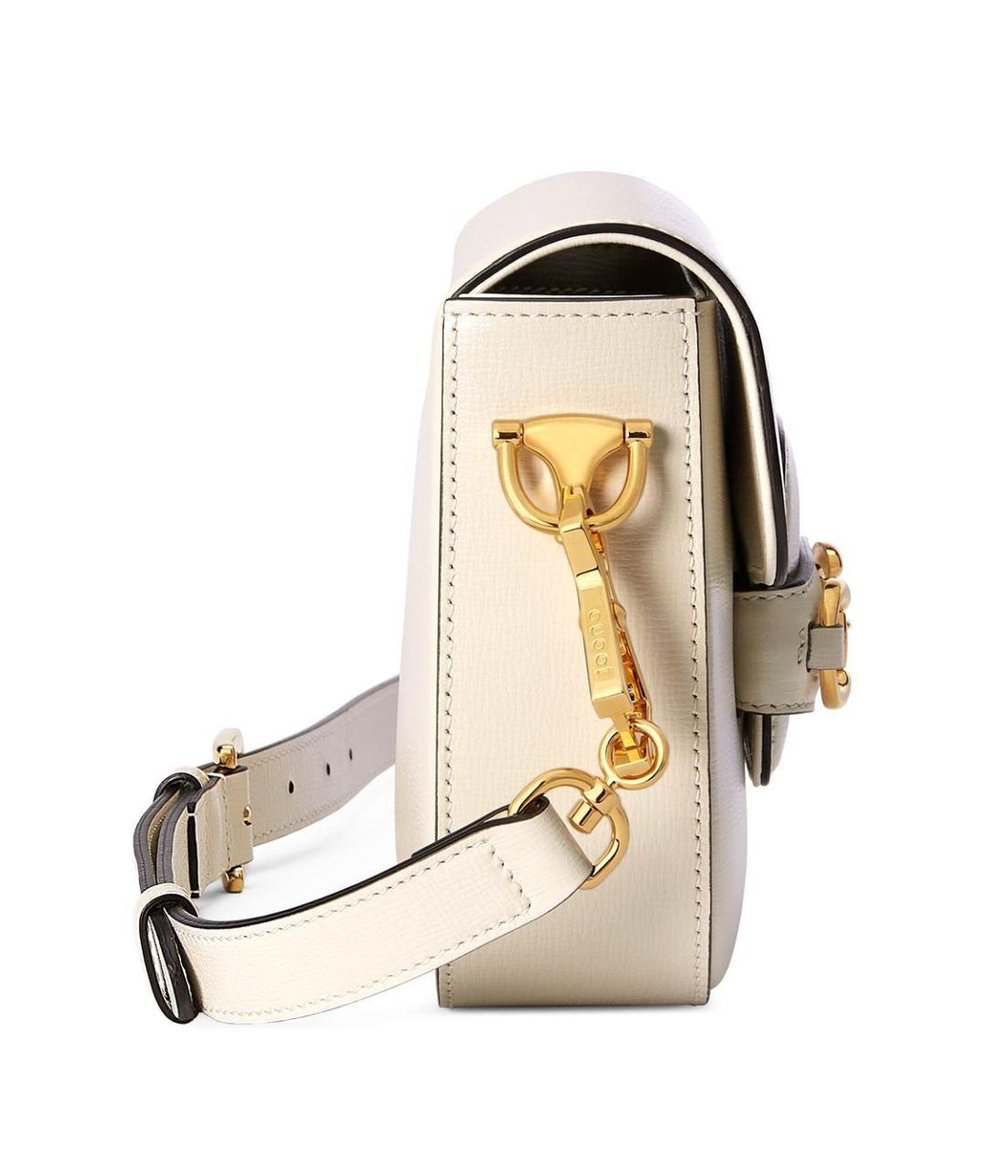 GUCCI Бежевая кожаная сумка через плечо, фото 4