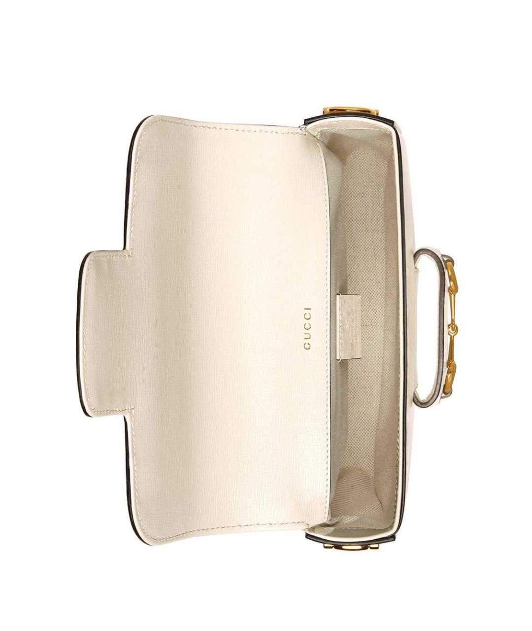 GUCCI Бежевая кожаная сумка через плечо, фото 5