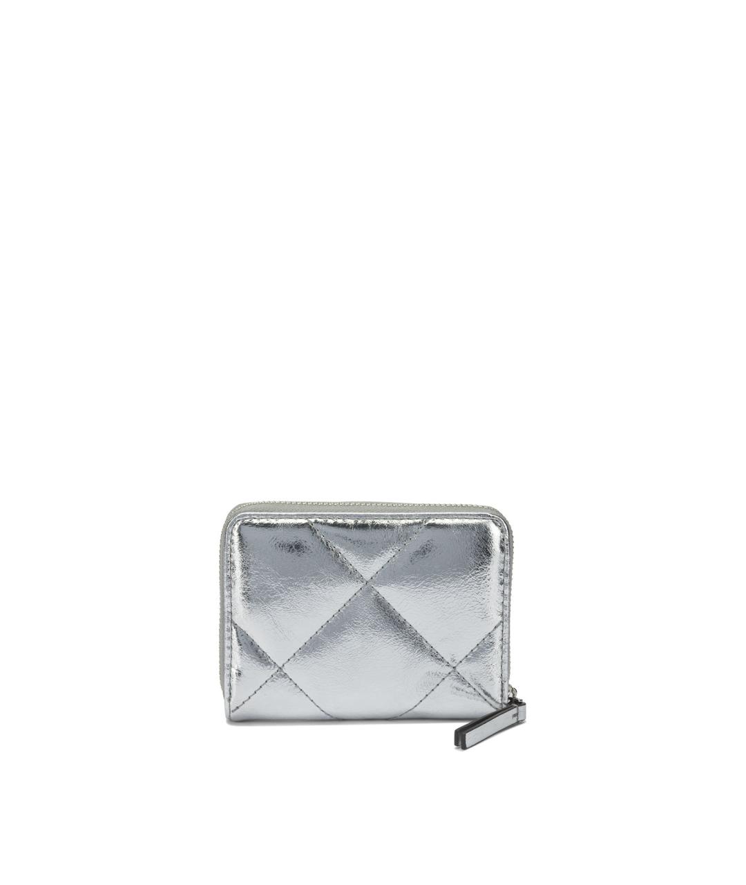 TORY BURCH Серебрянный кожаный кардхолдер, фото 3