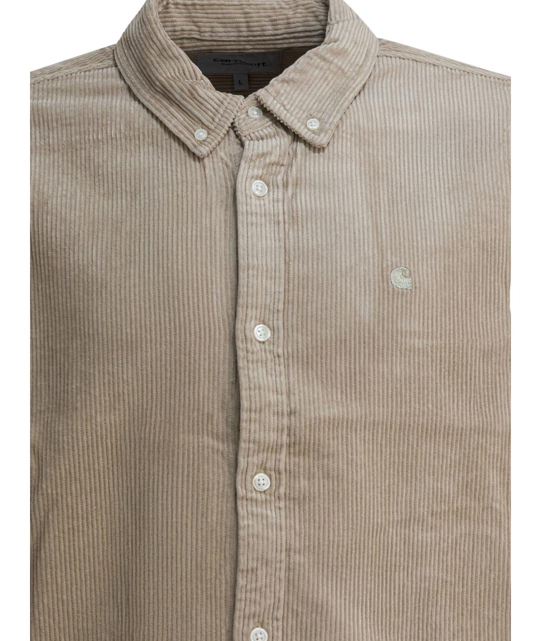 CARHARTT WIP Бежевая хлопковая кэжуал рубашка, фото 3