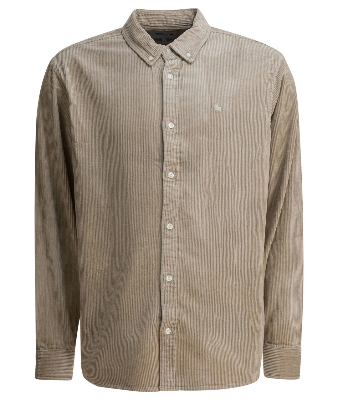 CARHARTT WIP Бежевая хлопковая кэжуал рубашка, фото 1