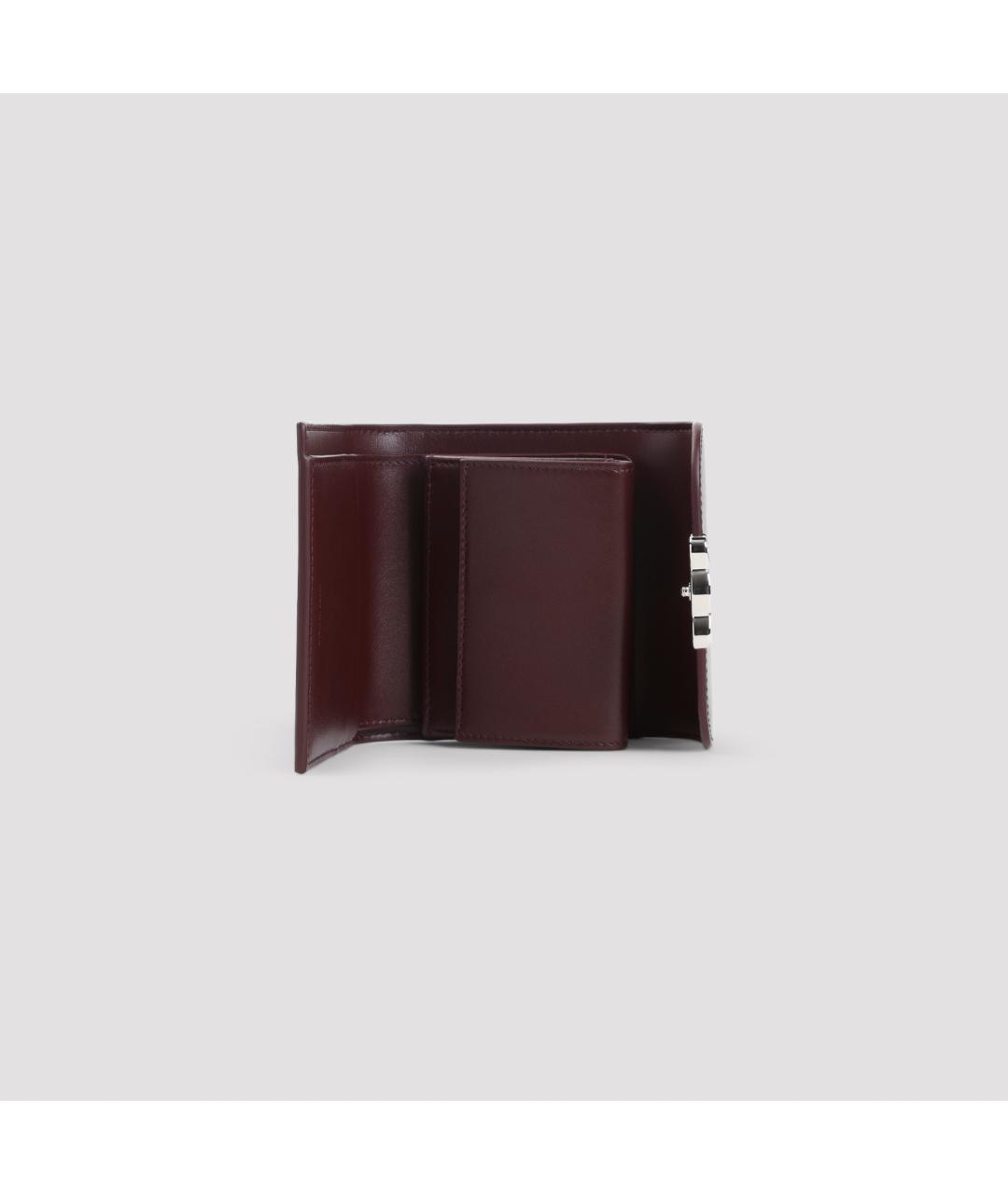 CELINE Бордовый кожаный кошелек, фото 3
