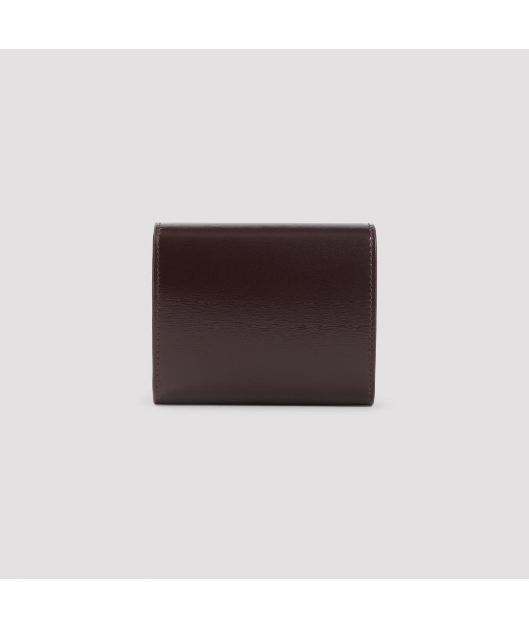 CELINE Бордовый кожаный кошелек, фото 2