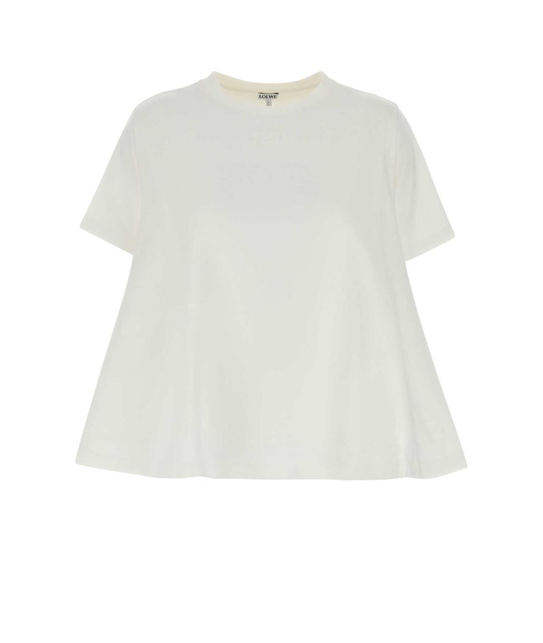 LOEWE Белая хлопковая футболка, фото 1