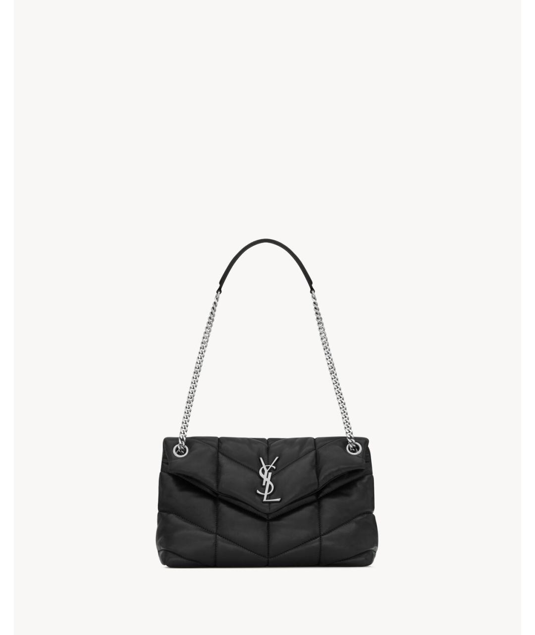 SAINT LAURENT Черная кожаная сумка через плечо, фото 6