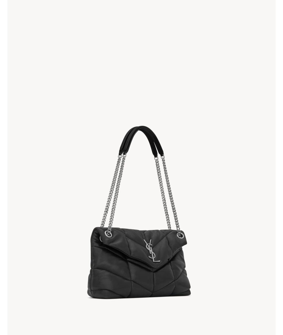 SAINT LAURENT Черная кожаная сумка через плечо, фото 5