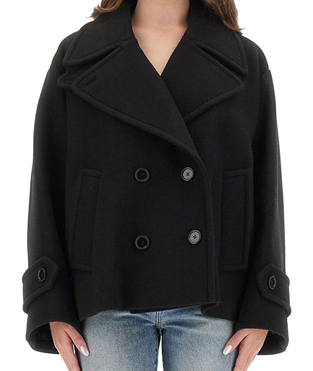 CHLOE Черное шерстяное пальто, фото 5