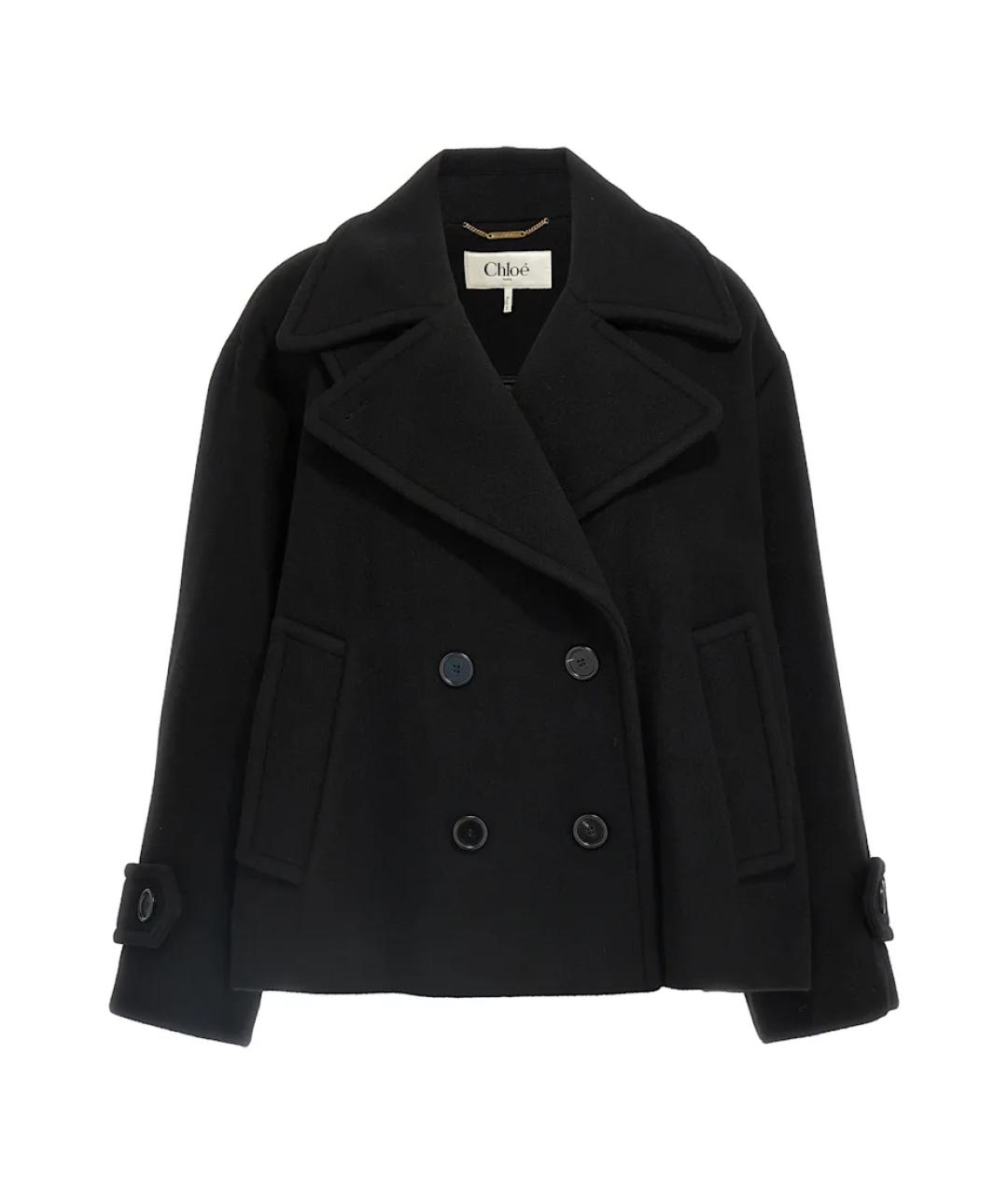 CHLOE Черное шерстяное пальто, фото 1