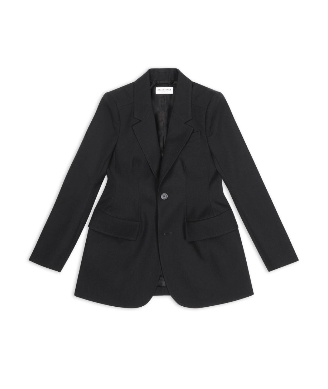 BALENCIAGA Черный шерстяной жакет/пиджак, фото 1