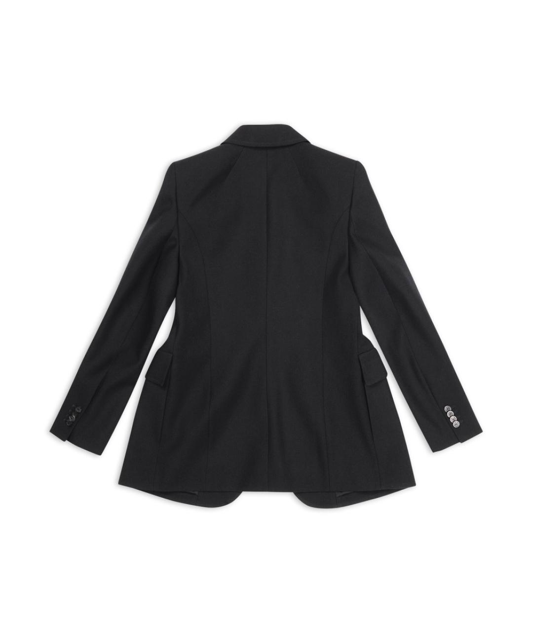 BALENCIAGA Черный шерстяной жакет/пиджак, фото 4