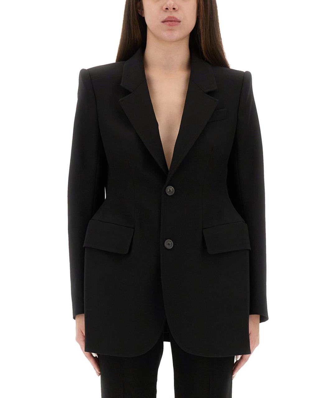 BALENCIAGA Черный шерстяной жакет/пиджак, фото 2
