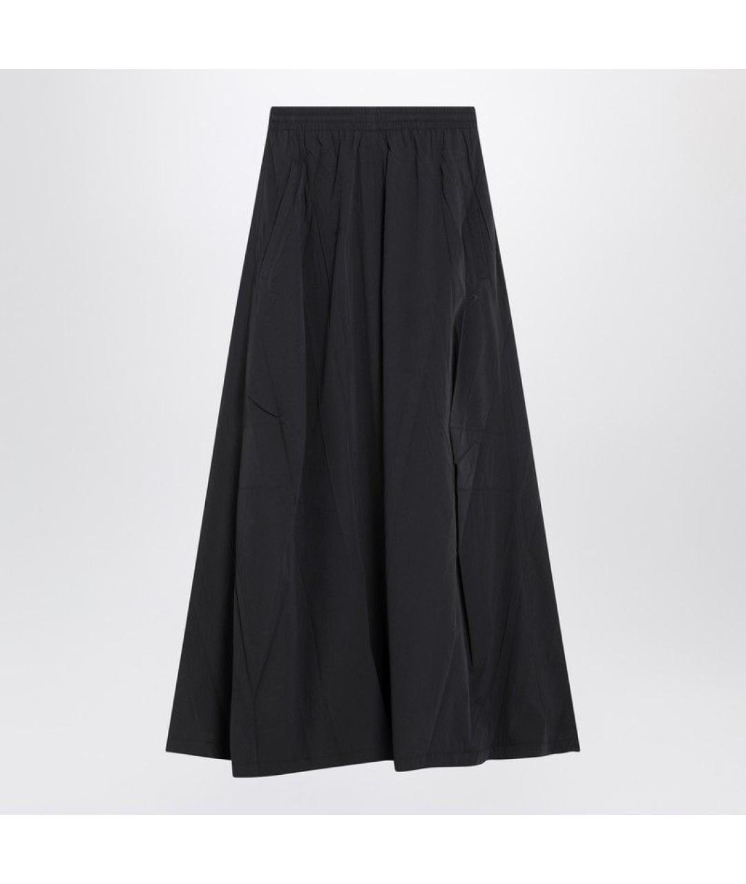 BALENCIAGA Черная полиэстеровая юбка макси, фото 4