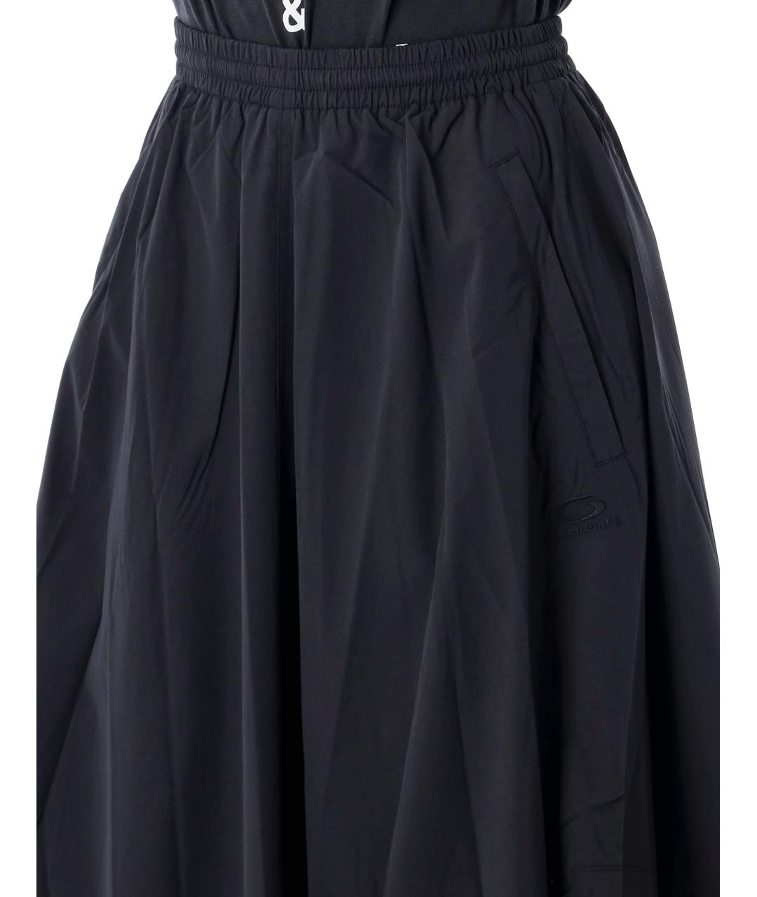 BALENCIAGA Черная полиэстеровая юбка макси, фото 3