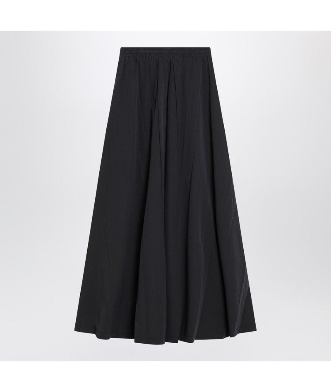 BALENCIAGA Черная полиэстеровая юбка макси, фото 2