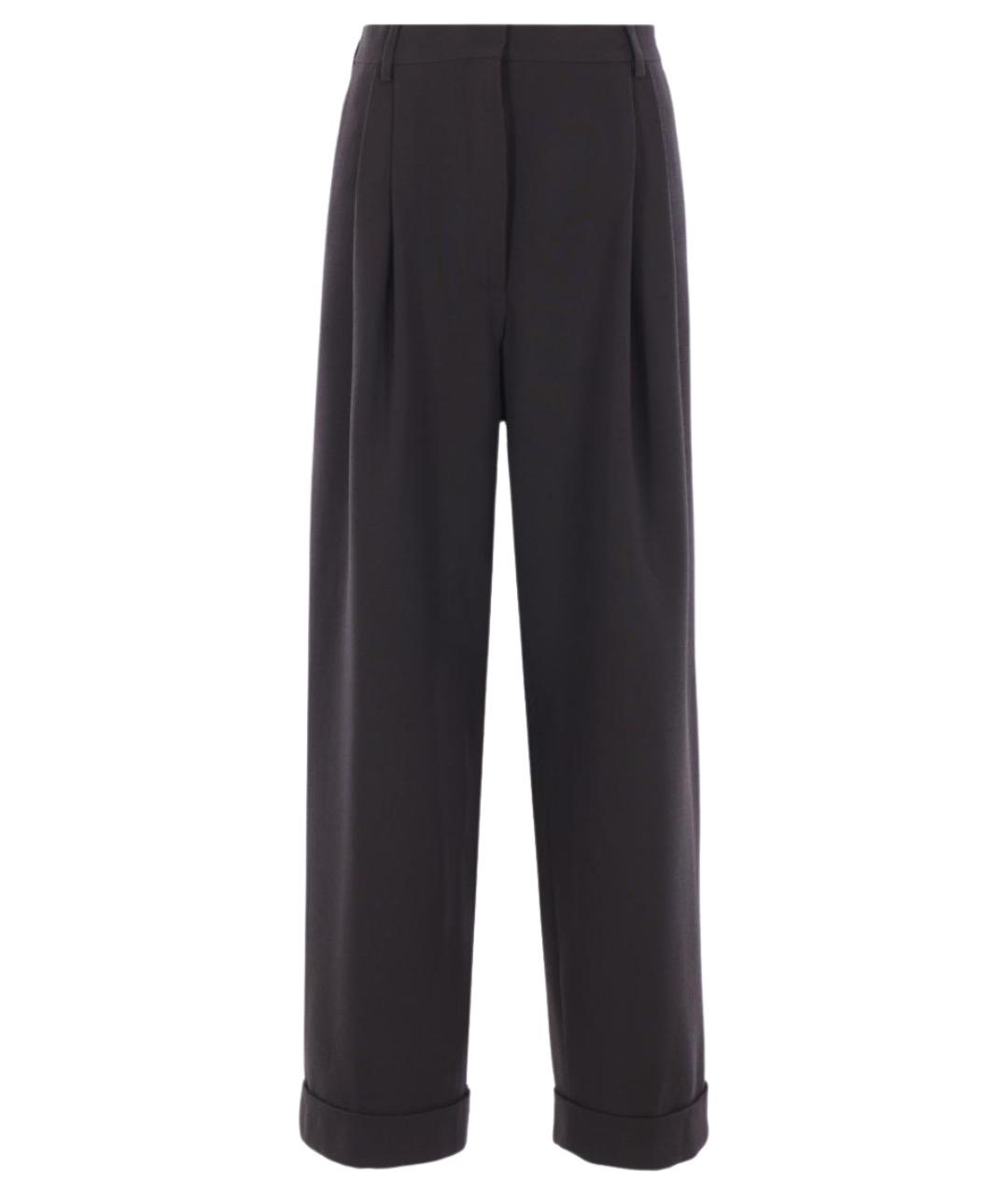 DRIES VAN NOTEN Серые шерстяные прямые брюки, фото 1