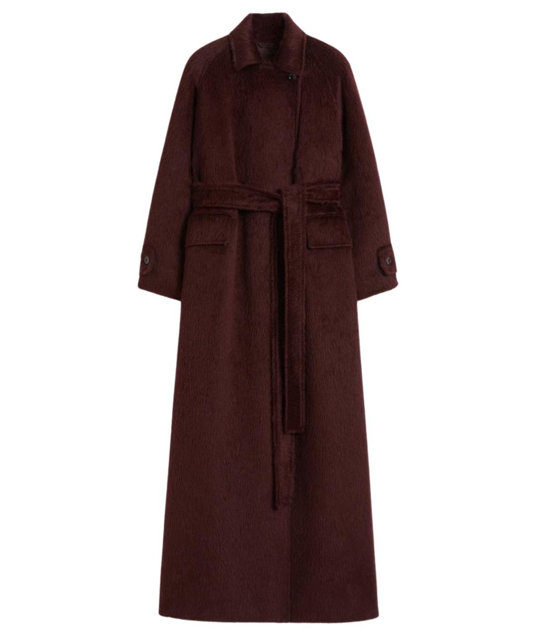 MAX MARA Бордовое шерстяное пальто, фото 1