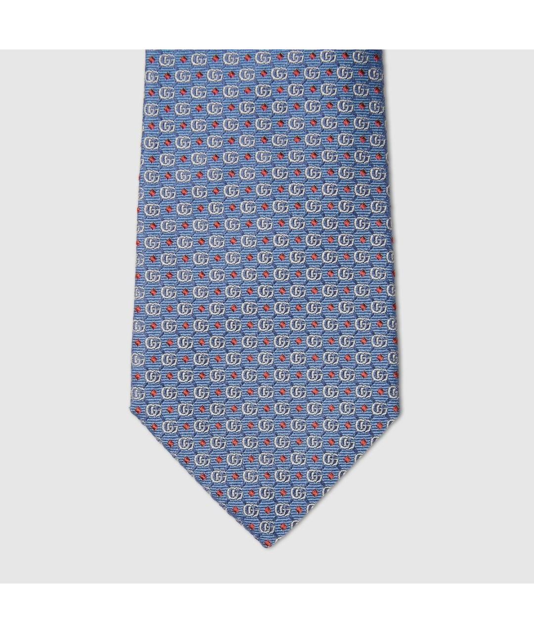 GUCCI Синий шелковый галстук, фото 3