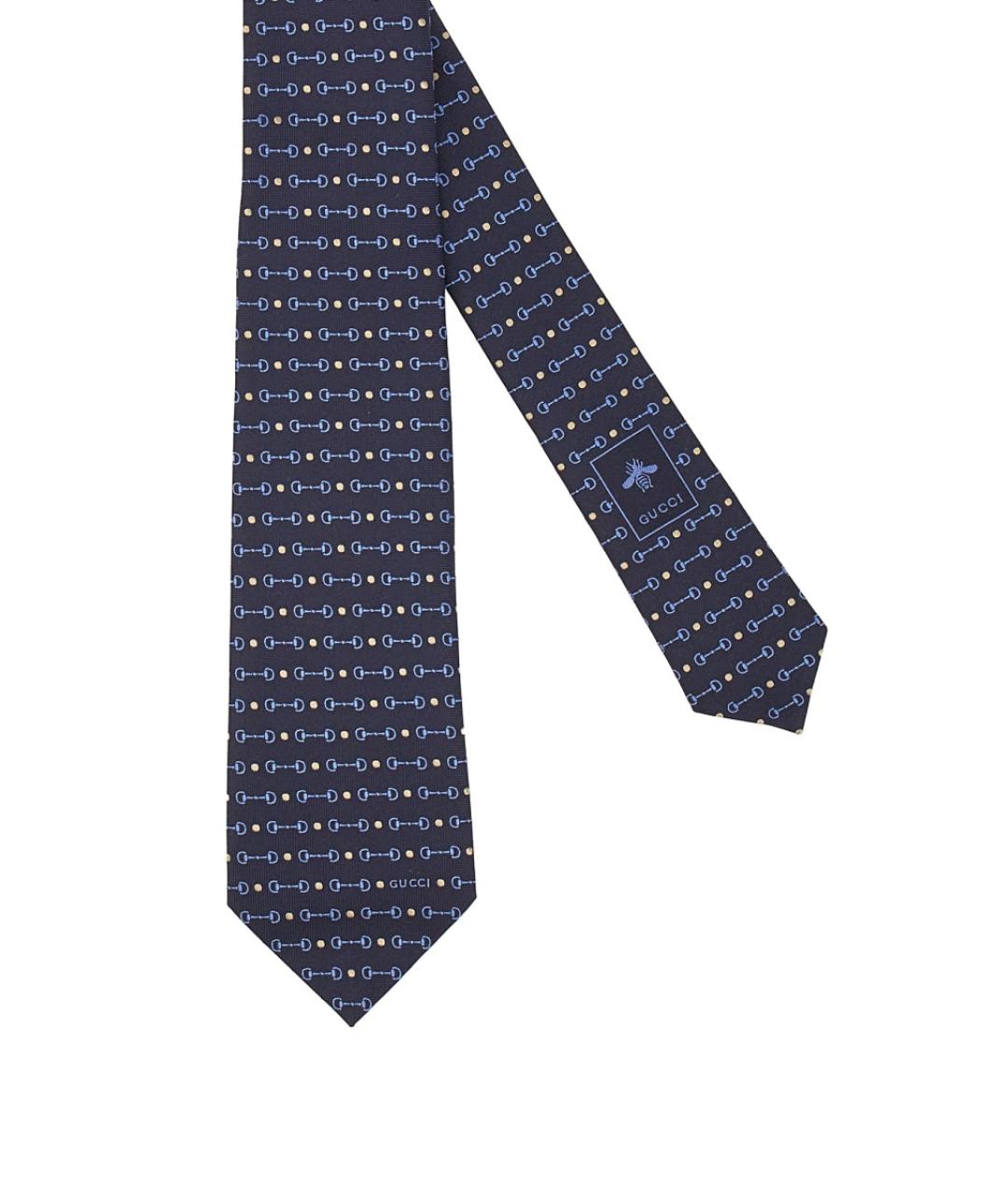 GUCCI Синий шелковый галстук, фото 2