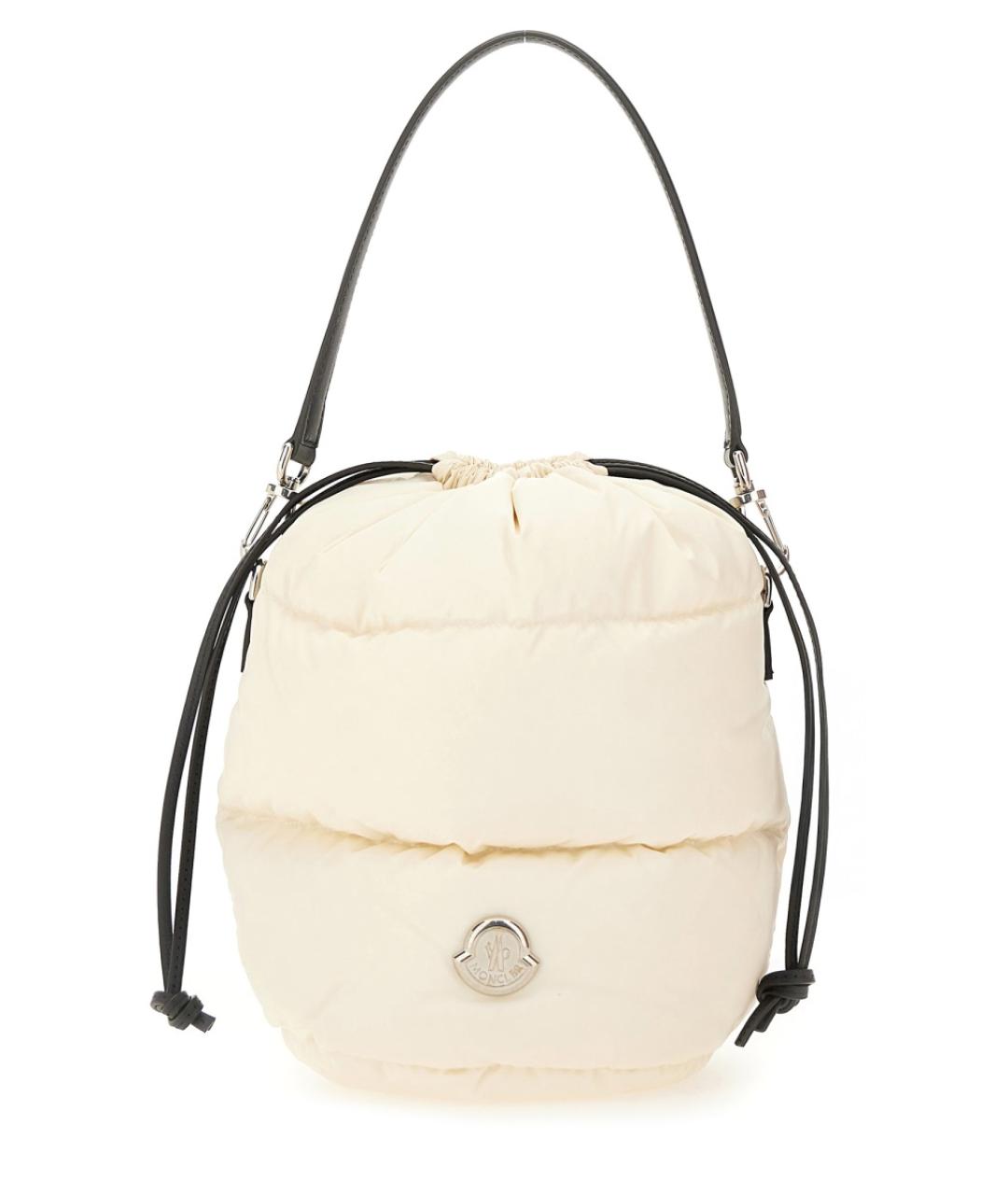 MONCLER Бежевая синтетическая сумка с короткими ручками, фото 1