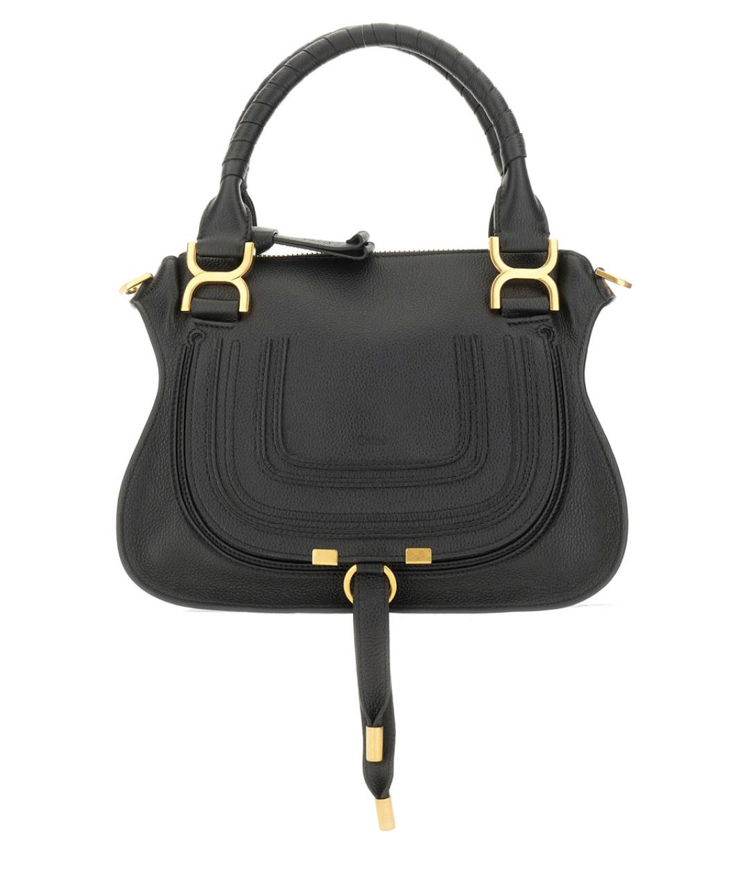 CHLOE Черная кожаная сумка с короткими ручками, фото 1