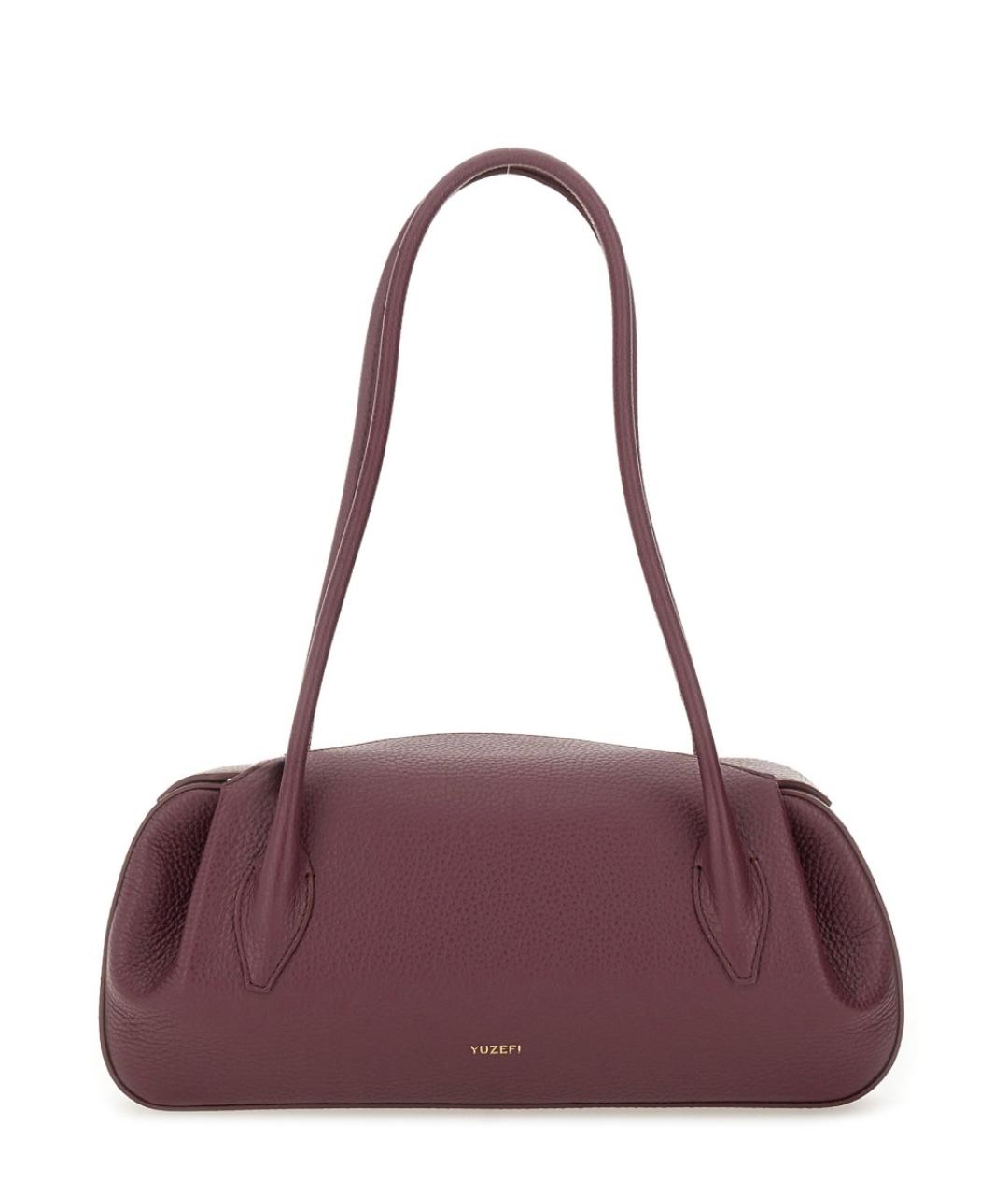 YUZEFI Бордовая кожаная сумка через плечо, фото 1