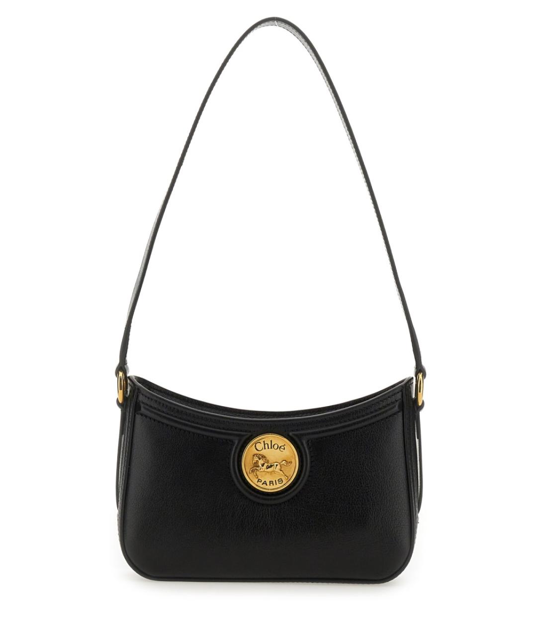 CHLOE Черная кожаная сумка через плечо, фото 1