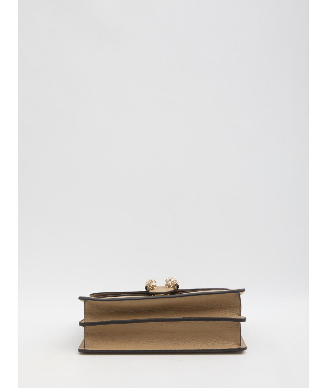 GUCCI Бежевая кожаная сумка через плечо, фото 5