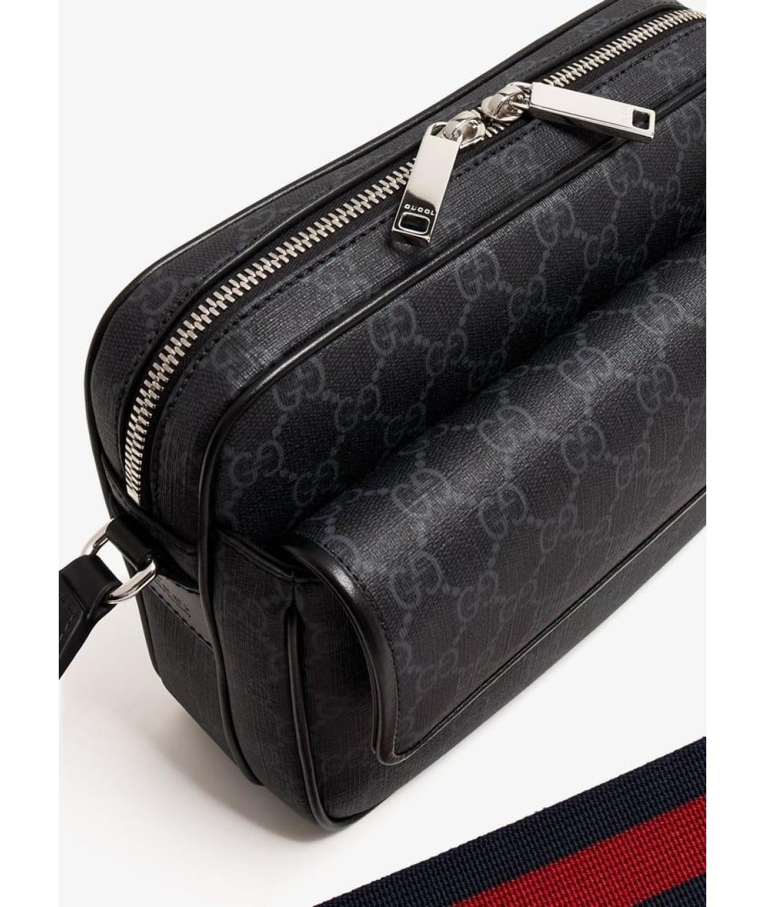 GUCCI Антрацитовая сумка на плечо, фото 3