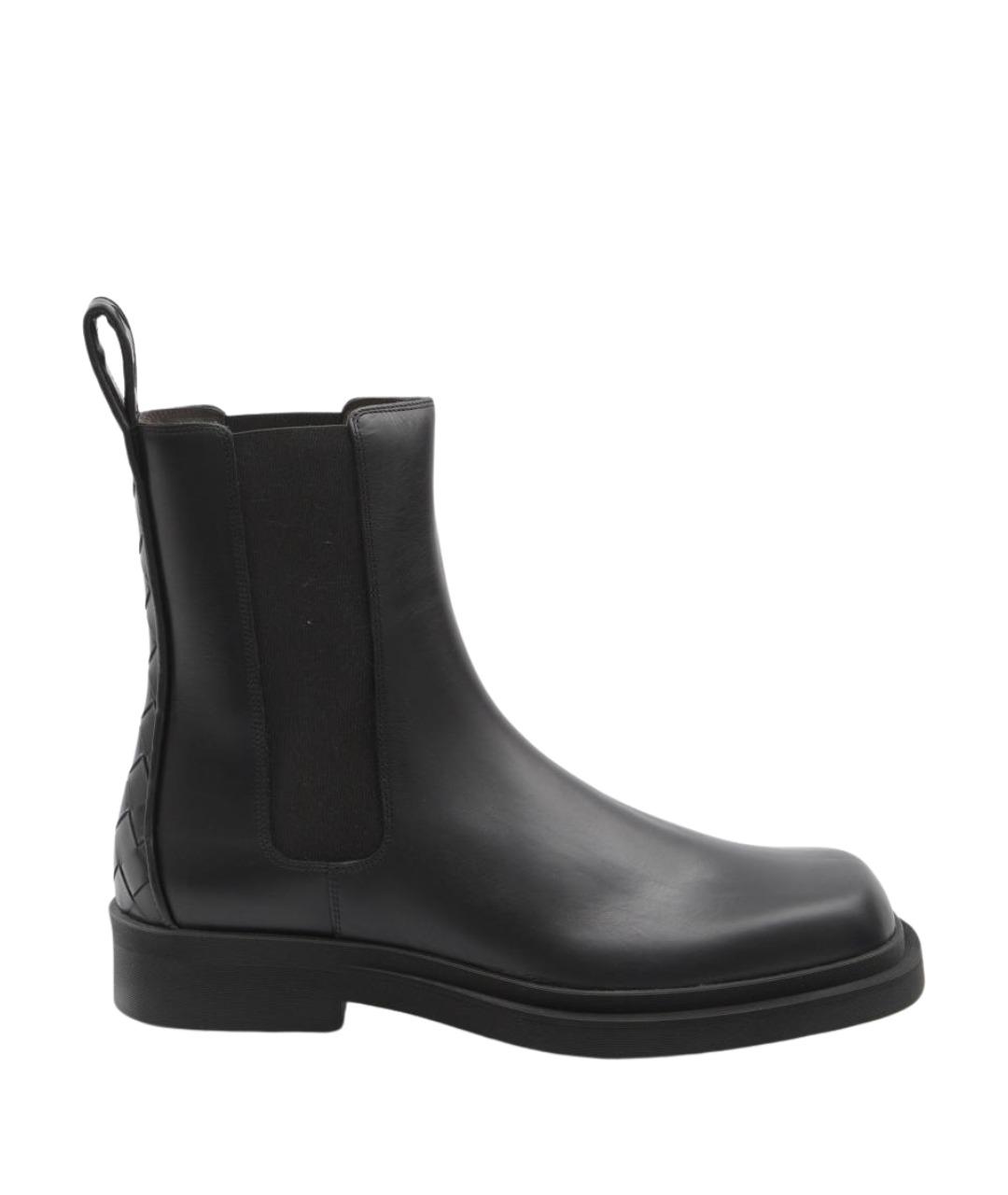 BOTTEGA VENETA Черные кожаные ботинки, фото 1