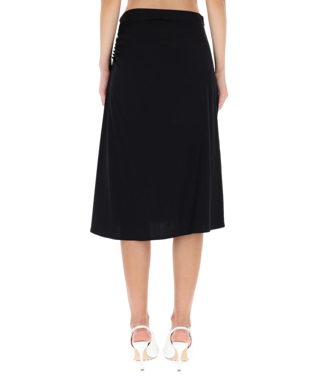 DRIES VAN NOTEN Черная хлопковая юбка миди, фото 2