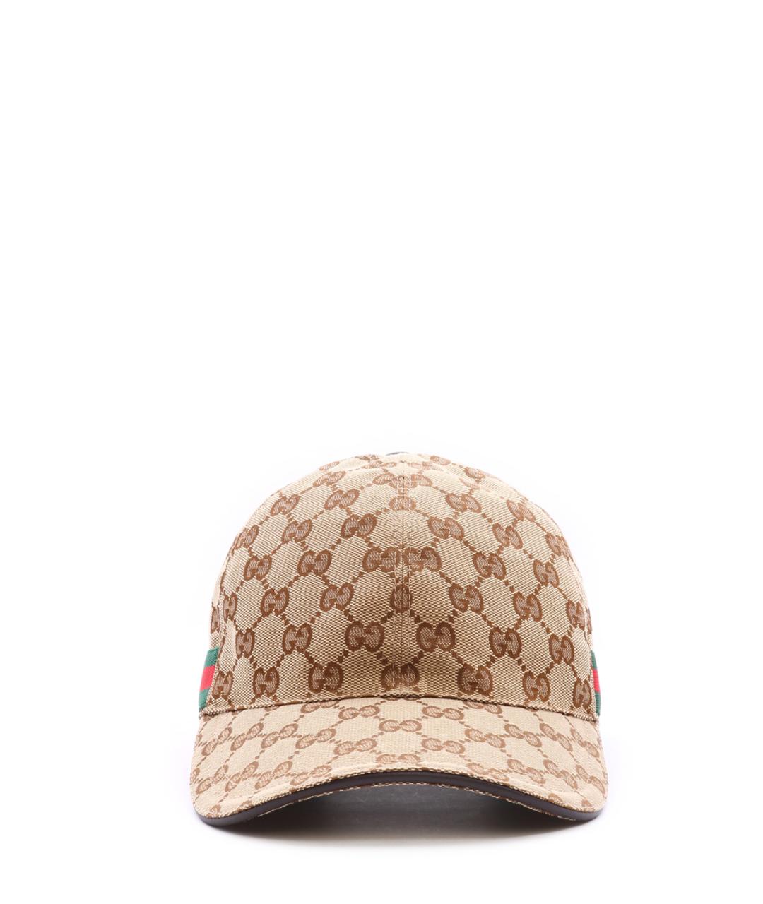 GUCCI Бежевая синтетическая кепка/бейсболка, фото 1