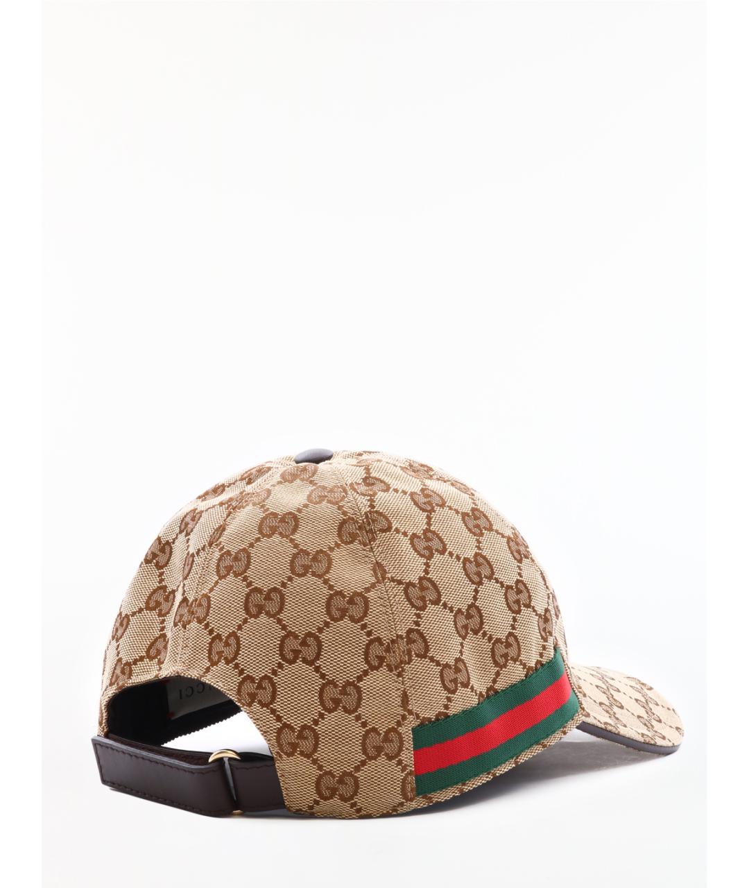 GUCCI Бежевая синтетическая кепка/бейсболка, фото 2