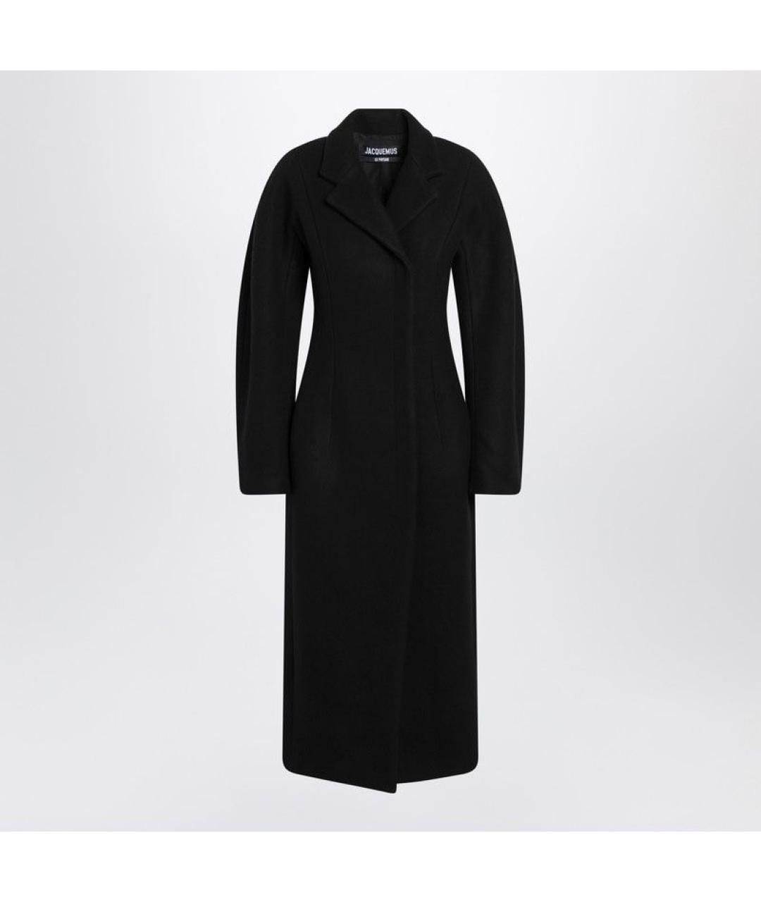 JACQUEMUS Черное шерстяное пальто, фото 3