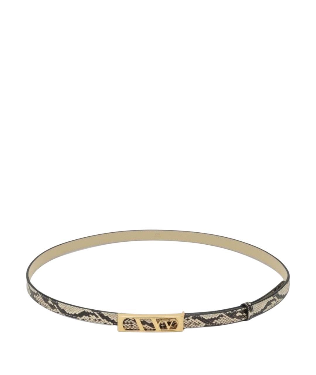 VALENTINO Бежевый кожаный ремень, фото 1