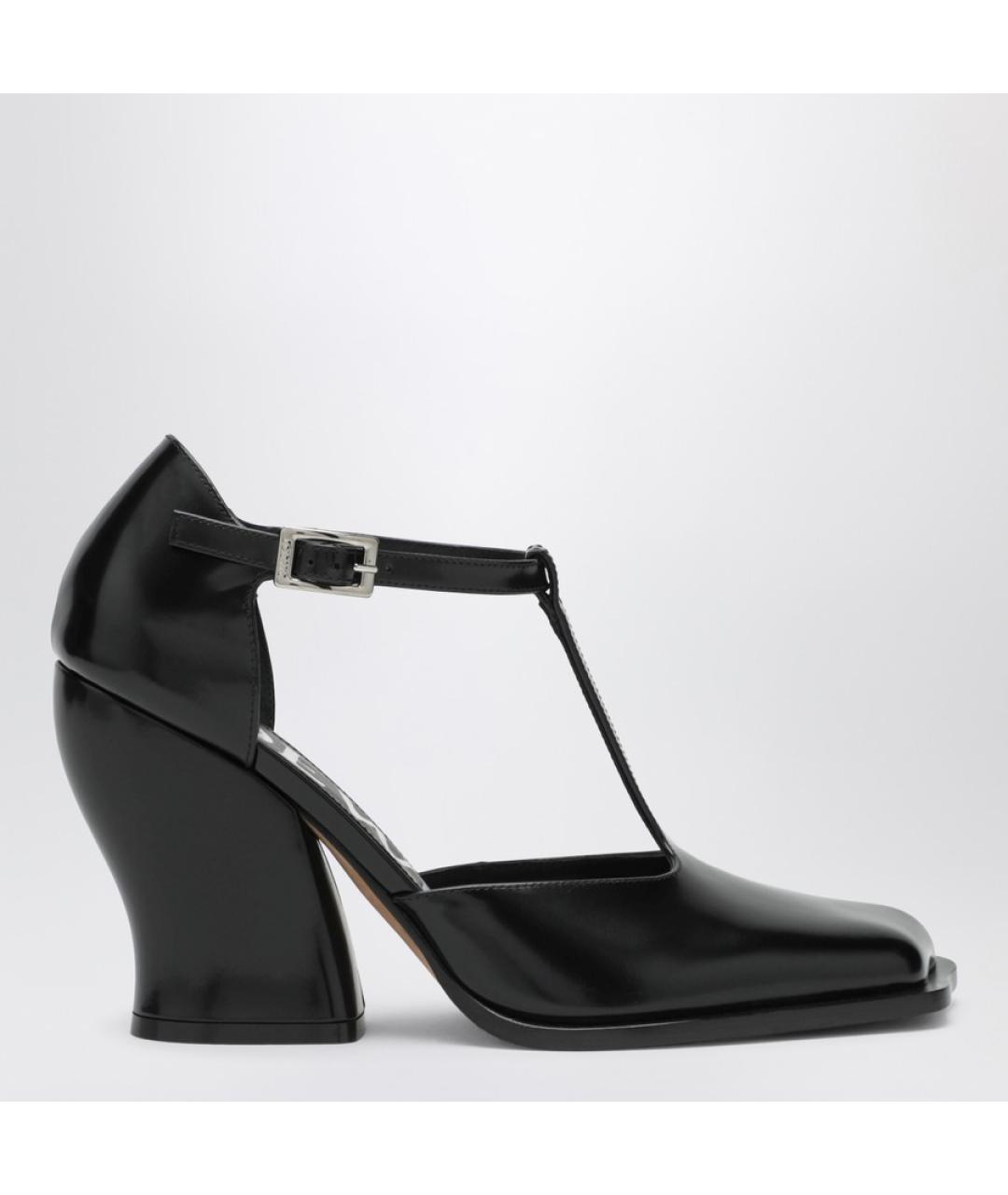 LOEWE Черные кожаные туфли, фото 4