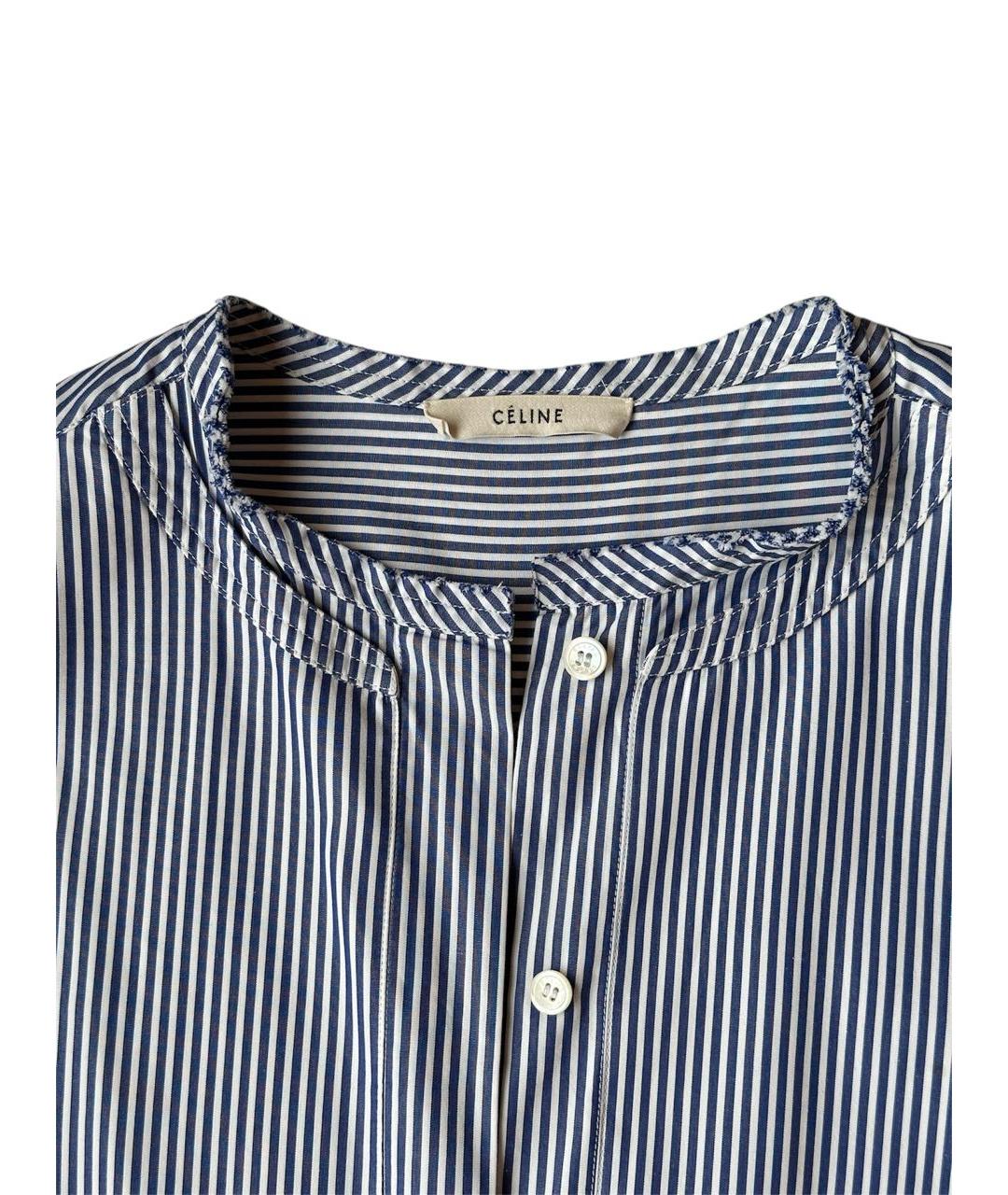CELINE Синяя хлопковая рубашка, фото 5