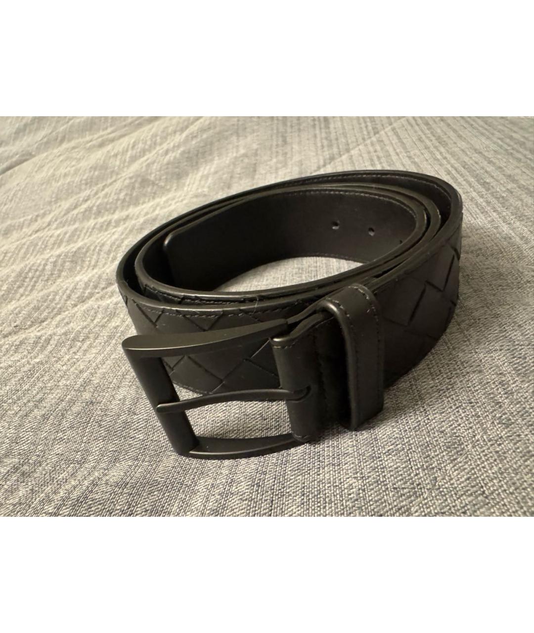 BOTTEGA VENETA Черный кожаный ремень, фото 3