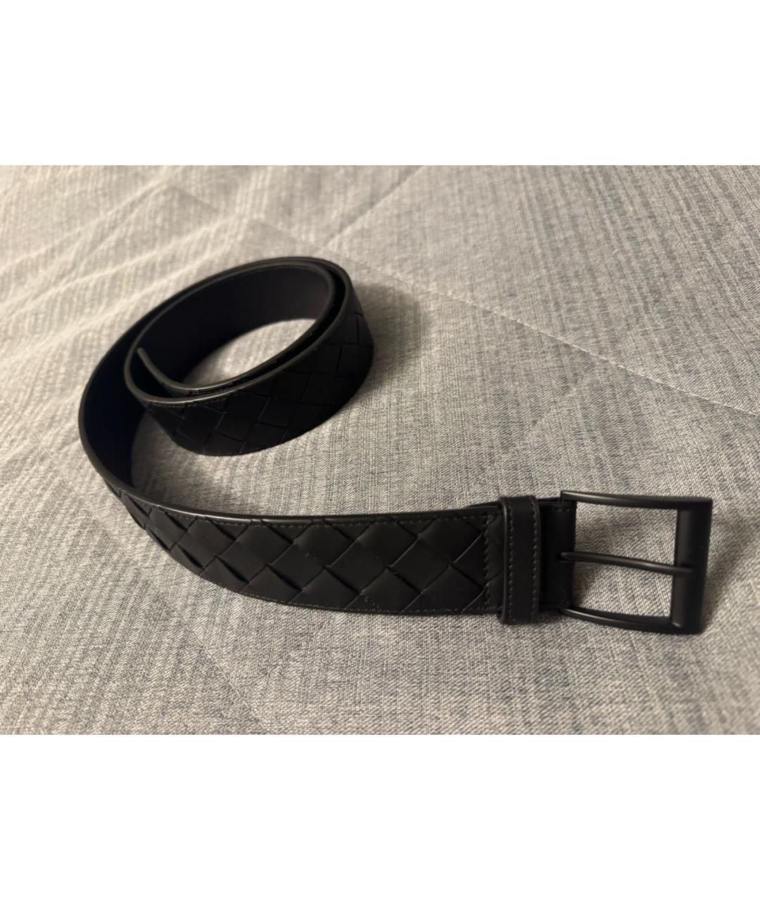 BOTTEGA VENETA Черный кожаный ремень, фото 5