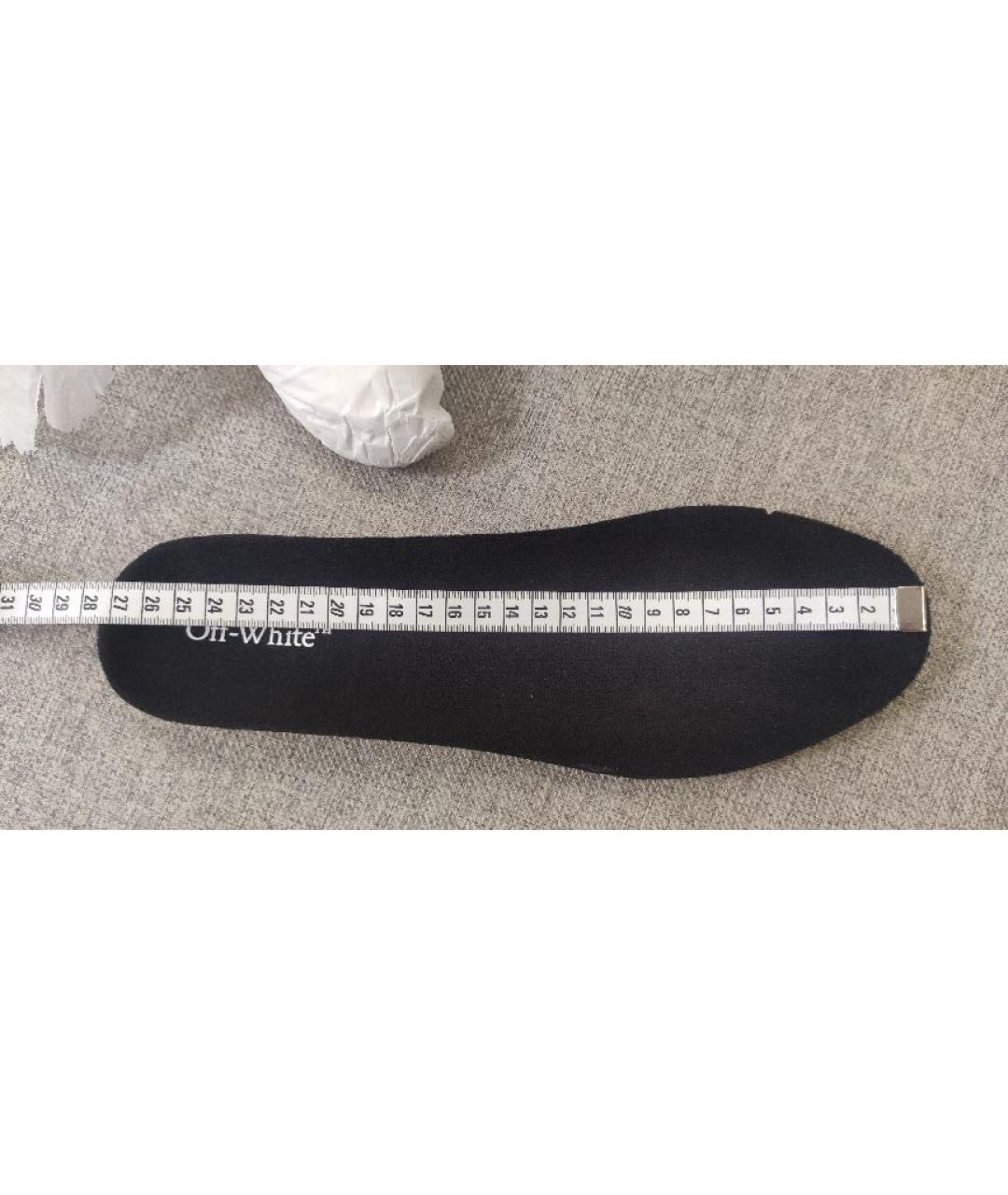 OFF-WHITE Зеленые текстильные низкие кроссовки / кеды, фото 6